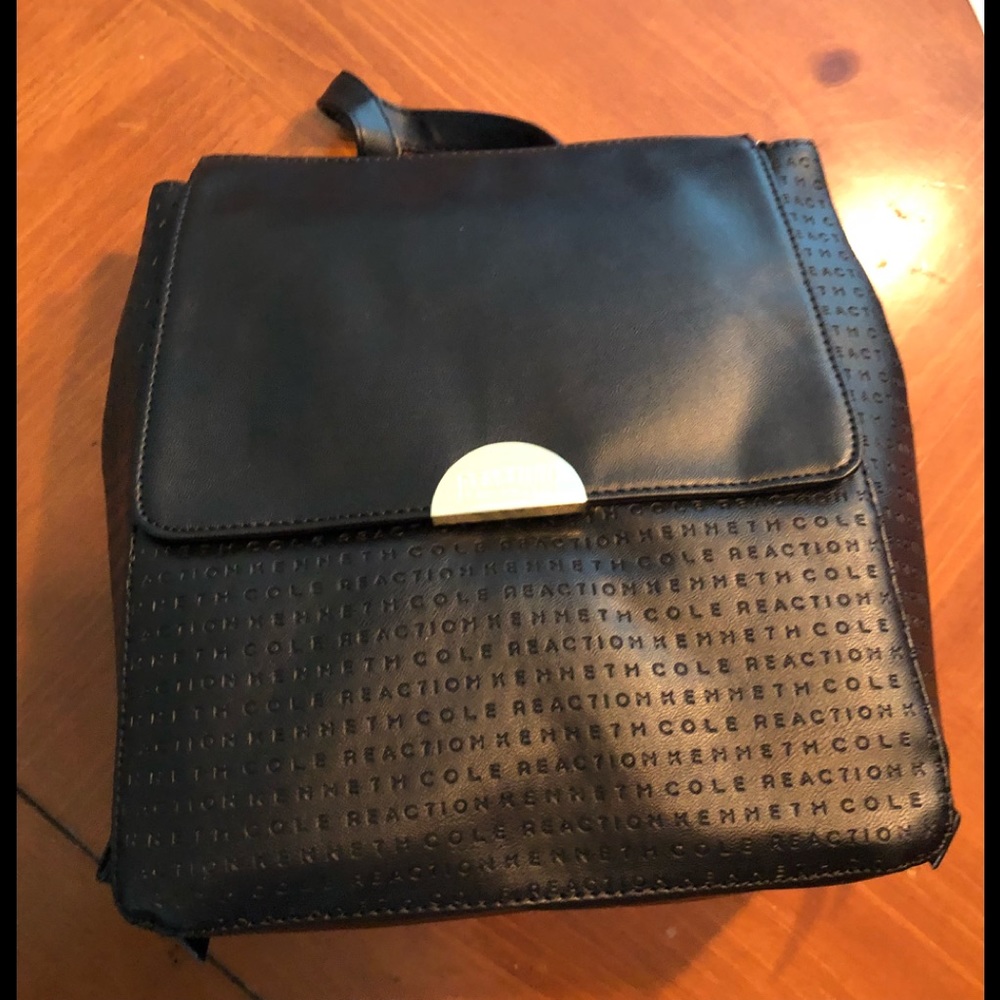 Reaction Kenneth Cole black emboss maple backpack